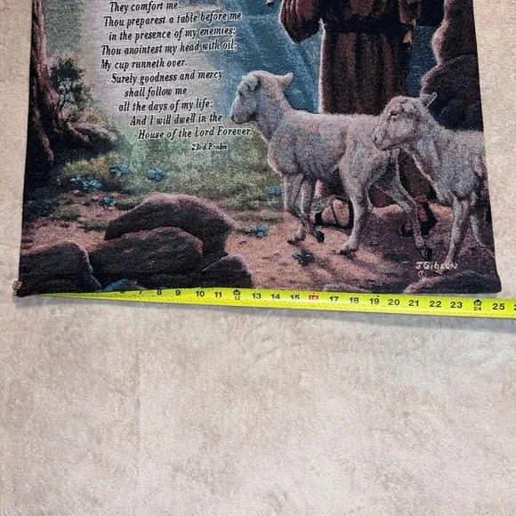 Psalm 23 The LORD is my shepherd scripture. Tapestry Wall Hanging, - Picture 5 of 5